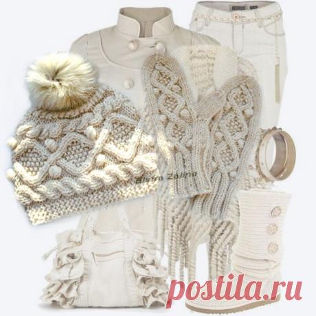 2. ✿ вязанные ШАПКИ + ШАРФЫ + ВАРЕЖКИ. Knitting / Pinme