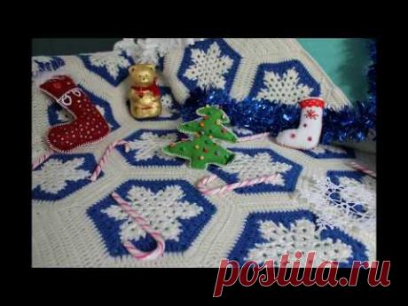 Новогодний плед. Идеи / Plaid crochet. Ideas - YouTube