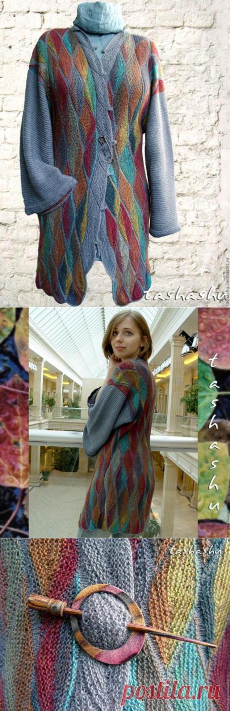 Вязаный пэчворк. Осенние листья. Мастер-класс от Tashashu (Светлана) .