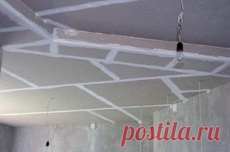 Как крепить гипсокартон к потолку — Самострой