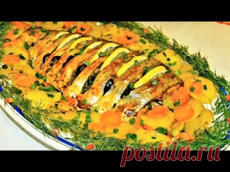 Полноценный ужин. Много лет так готовлю и не хочу менять рецепт. Вкуснее рыбы с овощами нет.