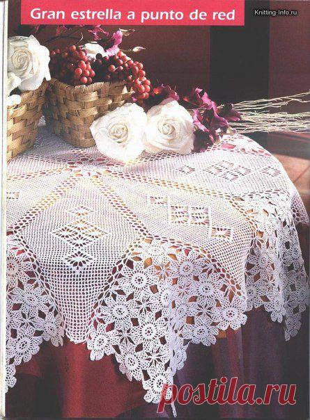 Скатерть крючком.