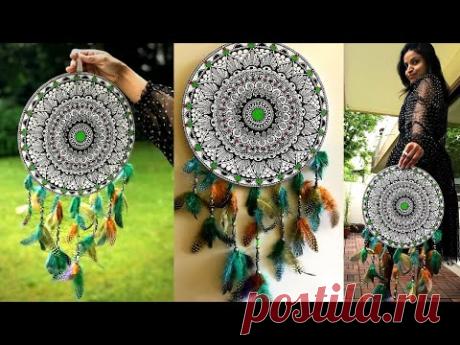DIY Mandala Dream Catcher | Mandala Art | Make Dreamcatcher with Mandala technique