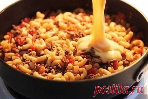 Макароны «Чизбургер» рецепт – Французская кухня: Паста и пицца. «Еда»