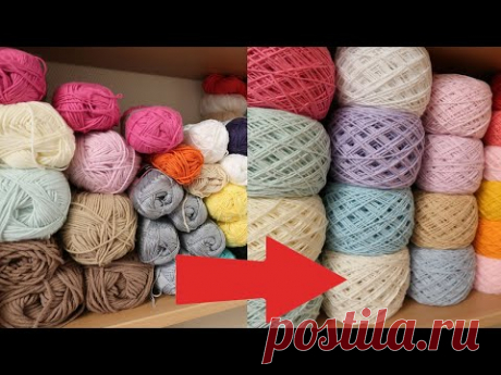 Обзор моталки для пряжи (разбираю полку с пряжей)