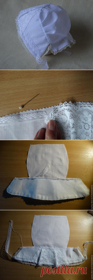 Шьем чепчик для куклы - Ярмарка Мастеров - ручная работа, handmade