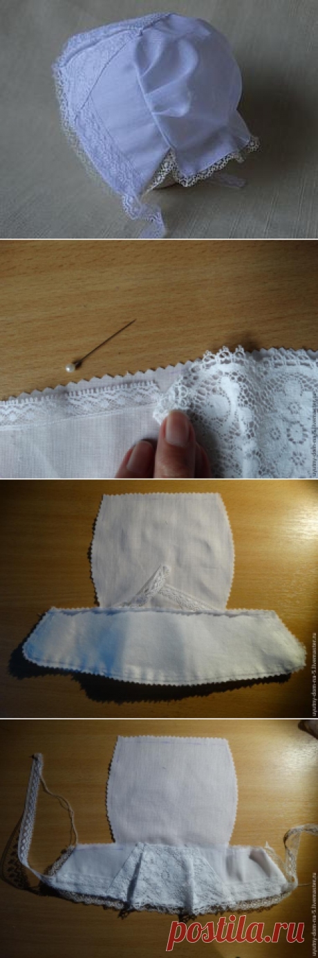 Шьем чепчик для куклы - Ярмарка Мастеров - ручная работа, handmade