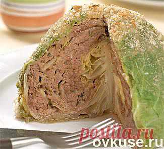 Молодая капуста, фаршированная мясом - Простые рецепты Овкусе.ру