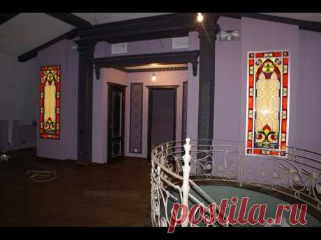 Витражи в стену &quot;Традиционный витражный диптих&quot; -&gt; Витраж Тиффани -&gt; Витражи фото. Студия Художественные витражи Ирида