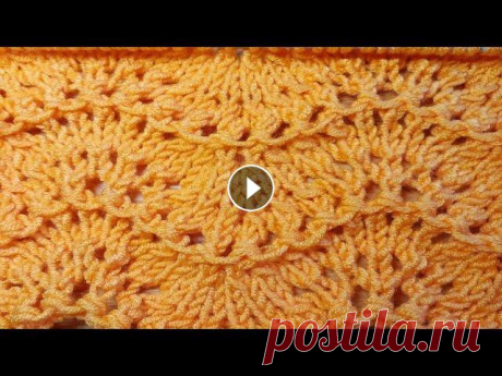 Узор спицами для  палантина, джемпера, кофточки, Свяжем узор спицами по схеме Узор превосходно подойдет для палантина, джемпера, кофточки, Этот узор одинаково хорош , как для вязания одежды, так и дл...