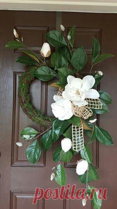 Magnolia door wreath by Kyong