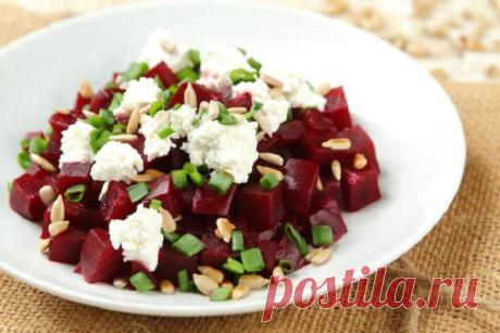 Вкусный салат из свеклы с творогом – пошаговый рецепт с фото.