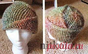 Эффектная шапка спицами &raquo; Ниткой - вязаные вещи для вашего дома, вязание крючком, вязание спицами, схемы вязания