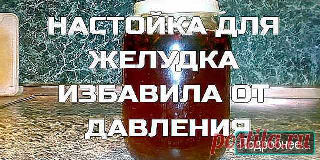 Настойка от желудка избавила от давления - ПОЛЕЗНЫЕ СОВЕТЫ