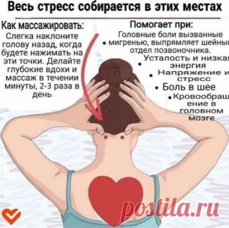 Как снять головную боль и уcтaлость с помощью массажа ‍♂