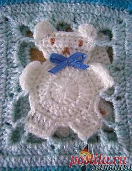 Teddy bear crochet afghan - fr | Crochet