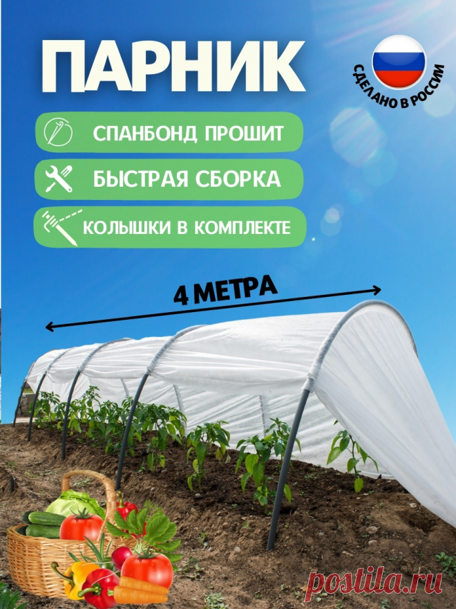 Парник для рассады 3, 4 и 6 метров, мини теплица с дугами и укрывным материалом огород в июне многолетники для сада