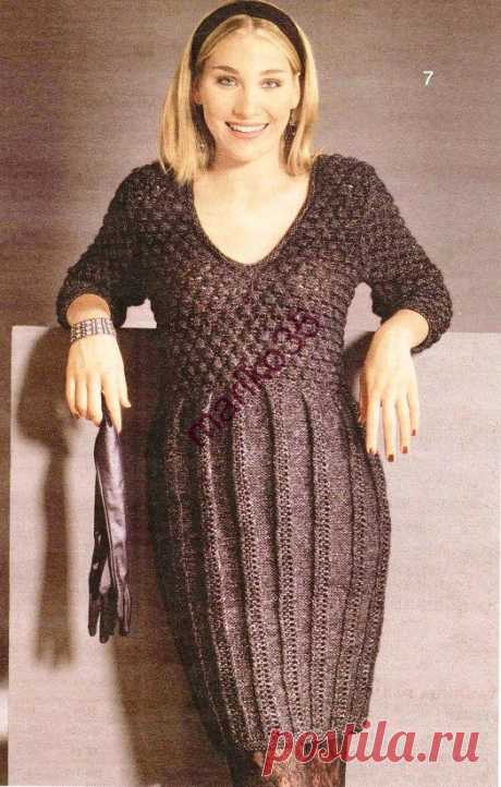 Платье &quot;баллон&quot; спицами