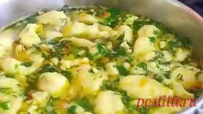 Самый вкусный суп с клецками