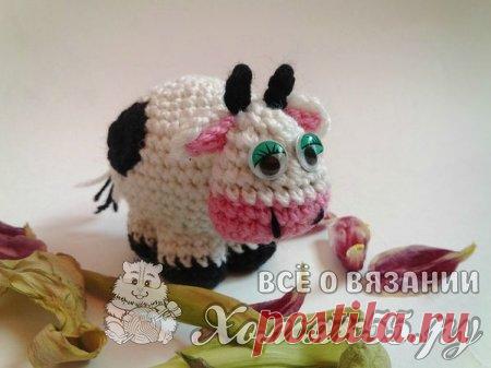 Вязаная игрушка - корова крючком