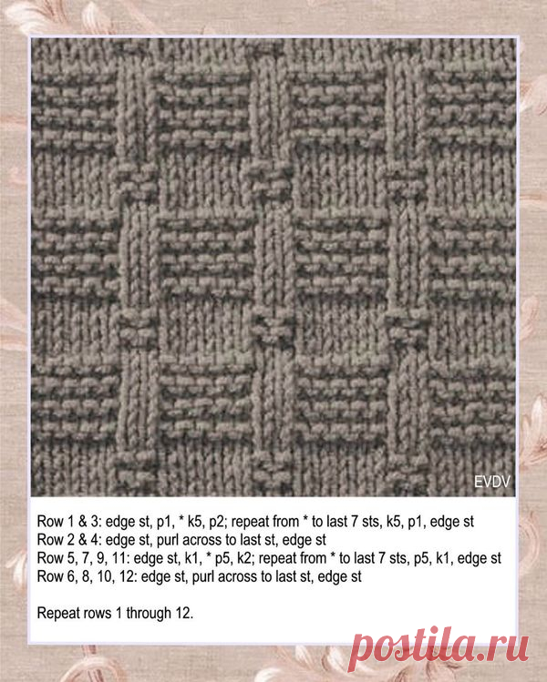 Free Knitting Stitch Stepping Stones - Knitting Kingdom Free Knitting Stitch Stepping Stones with written instructions. Easy knit and purl texture pattern. More Patterns Like This!