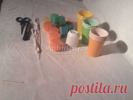 Поделки из пластиковых стаканчиков. Мастер-класс и видео урок по изготовлению игрушки "Змейка" » Master classy - мастер классы для вас