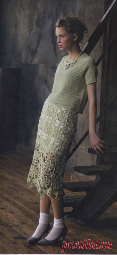 Ivelise Feito à Mão: Saia E Blusa Em Crochê