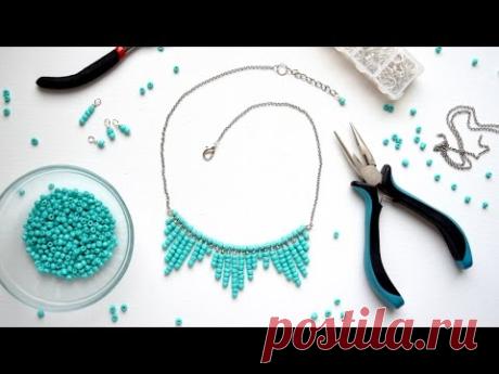 Бижутерия своими руками: колье из бисера. Мастер-класс / DIY beaded necklace