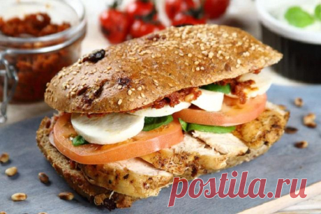 Горячие бутерброды с курицей запеченные на гриле – пошаговый рецепт с фото.