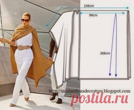 5 вариантов пончо на прохладную погоду с выкройками!