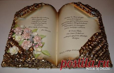 Как сделать декоративную книжку для подарка. Мастер-класс