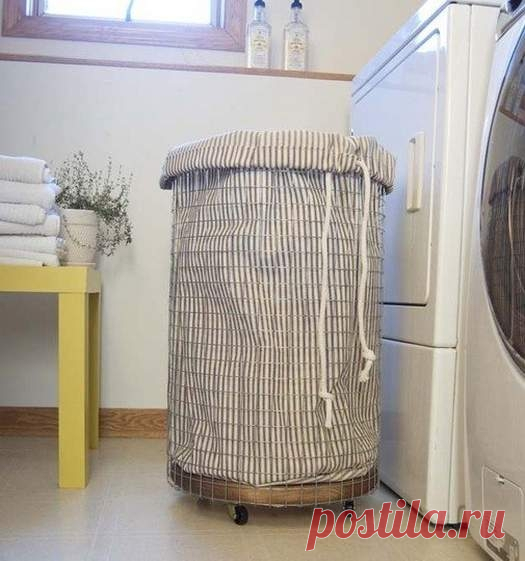 Делаем корзину для белья своими руками