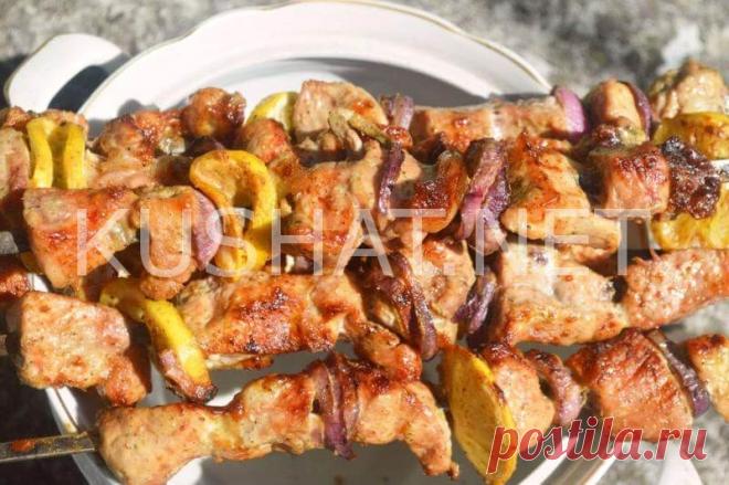 Шашлык из свинины с лимоном и луком. Пошаговый рецепт с фото - Кушать нет