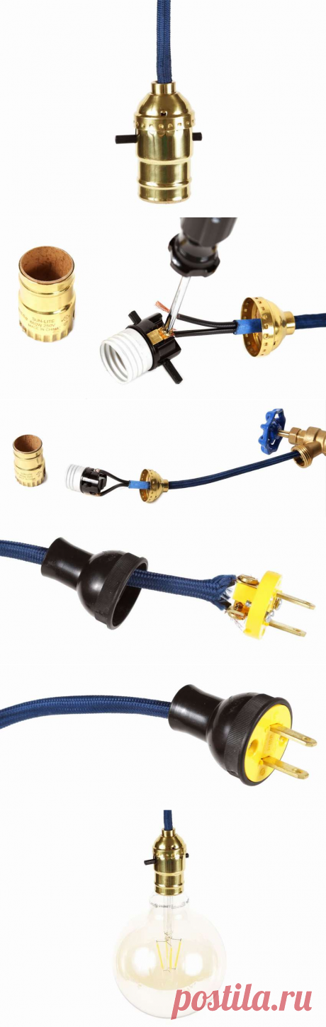 Торшер из труб своими руками