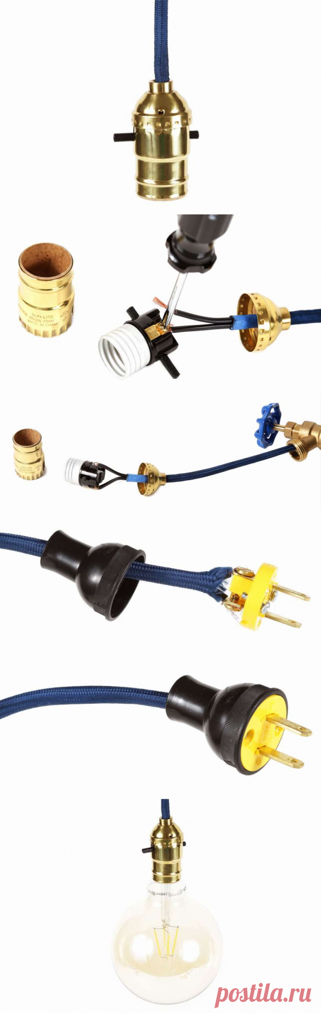 Торшер из труб своими руками