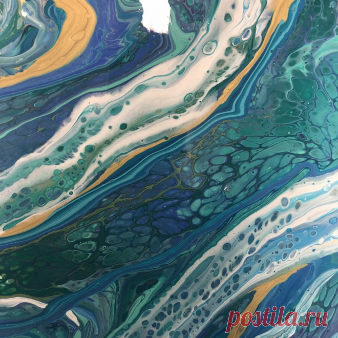 Поверните любой акриловый слой в Geode | AcrylicPouring.com