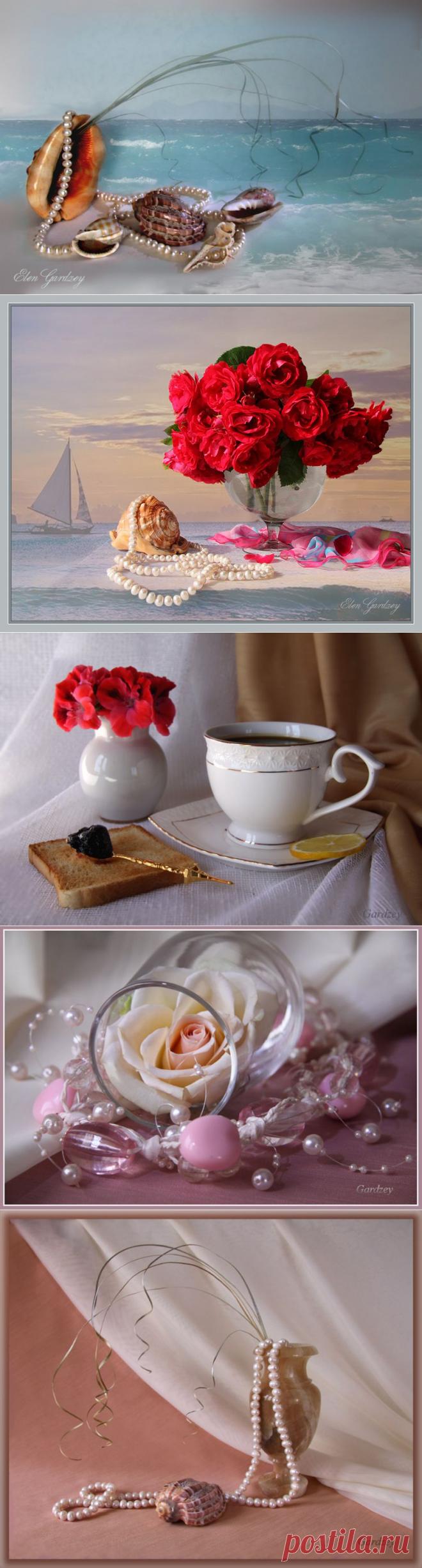 Цветочные фотонатюрморты Elen Gardzey.