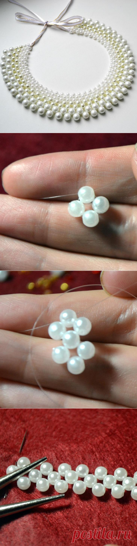 Как сплести ожерелье из бисера