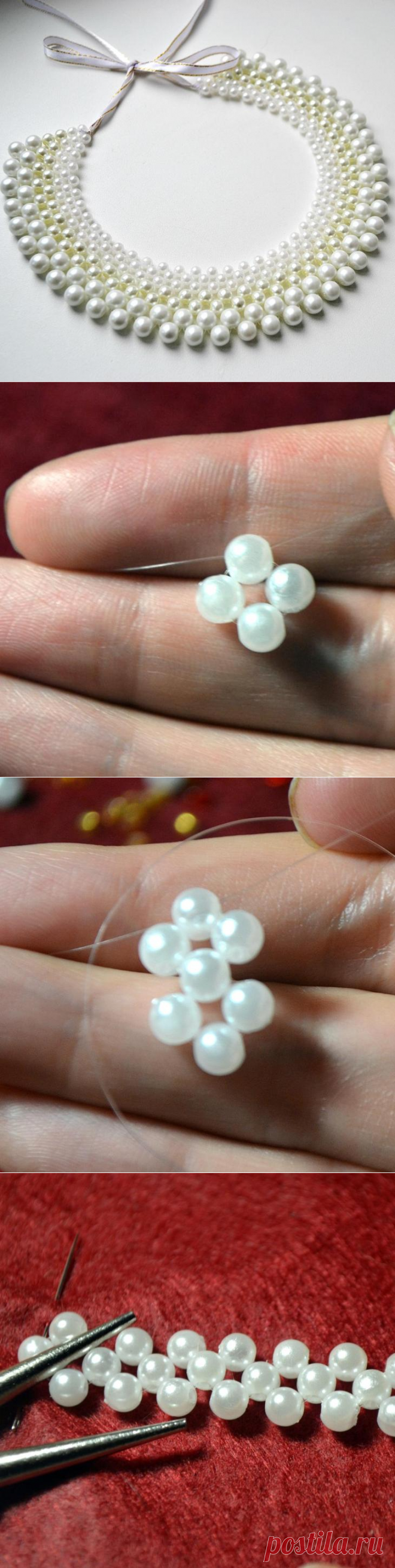 Как сплести ожерелье из бисера