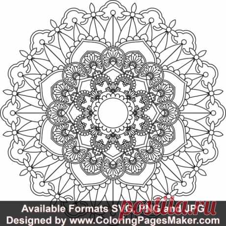 SVG Mandala Art #148 &amp;#8211; ColoringPagesMaker