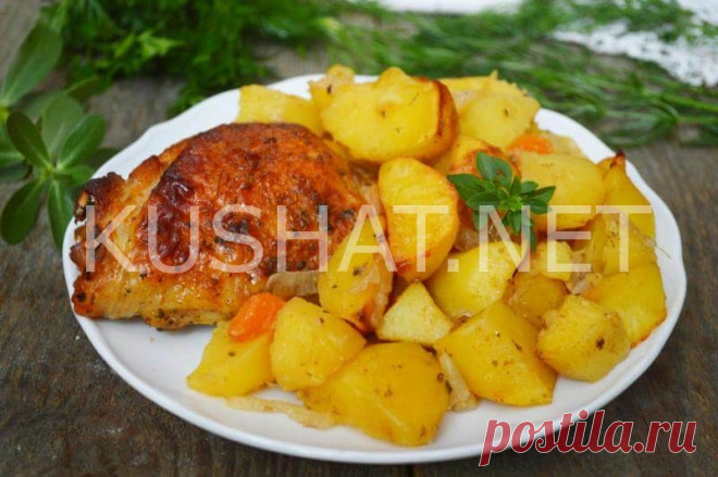 Курица с картошкой в рукаве. Пошаговый рецепт с фото - Кушать нет
