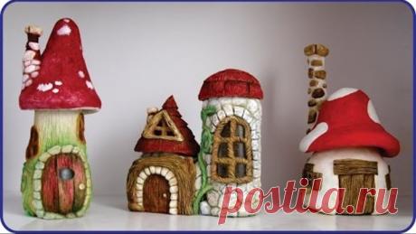 DIY Faux Stones & Wood - Fairy House Jars