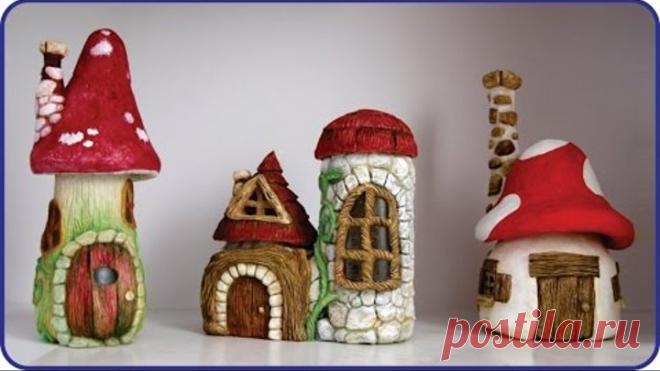 DIY Faux Stones & Wood - Fairy House Jars