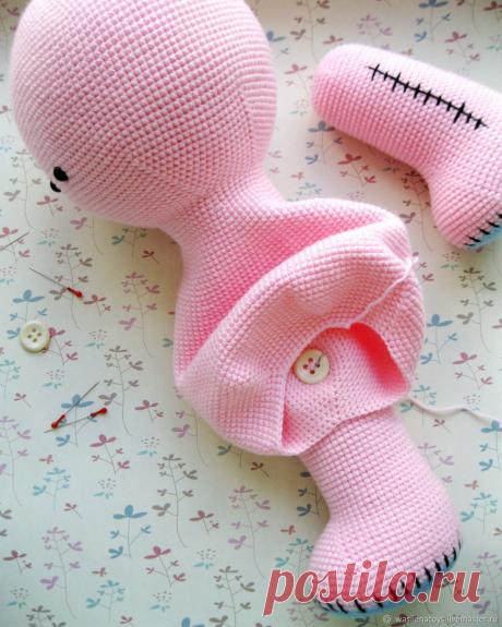 Игрушки животные, ручной работы. Мастер класс Мишка амигуруми 42 см. Васильева Алёна (wasilenatoys). Ярмарка Мастеров.