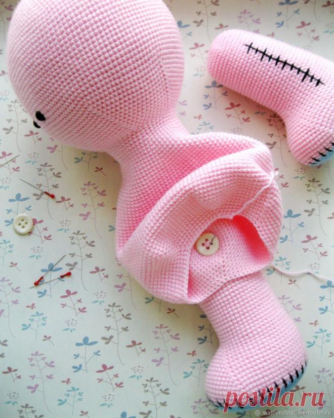 Игрушки животные, ручной работы. Мастер класс Мишка амигуруми 42 см. Васильева Алёна (wasilenatoys). Ярмарка Мастеров.