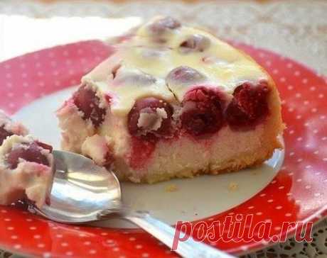 ТВОРОЖНЫЙ ПИРОГ С ВИШНЕЙ 🍒