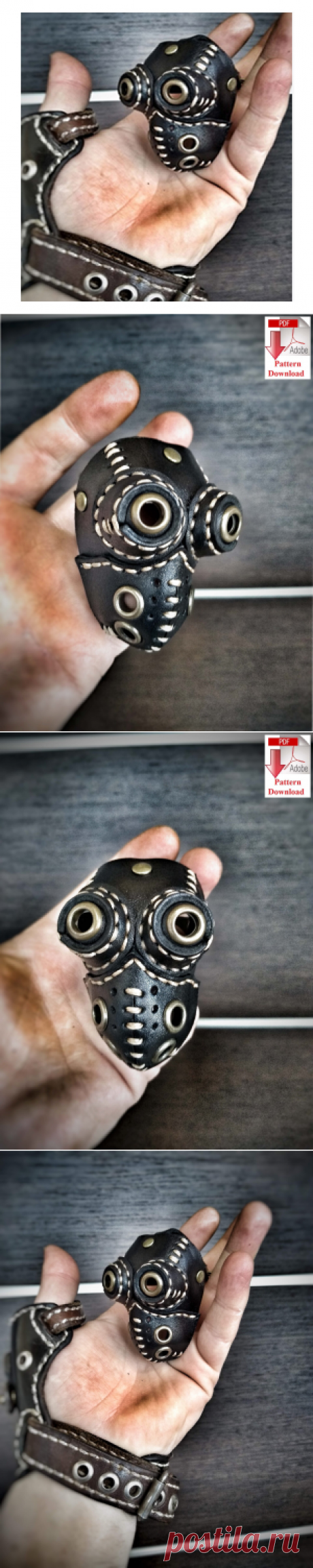 Выкройка брелока Steampunk Mask/Pattern PDF leather Keychain ring Steampunk Mask &amp;#8212; SteampunkRUS96