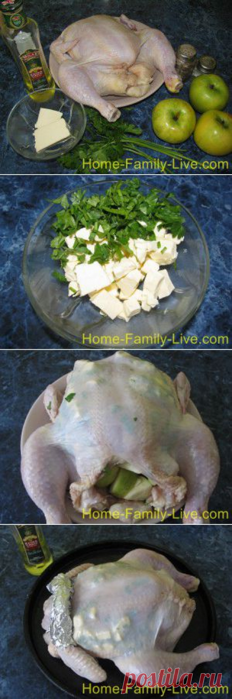 Курица фаршированная яблоками- рецепт с пошаговым фото фаршированной курицы