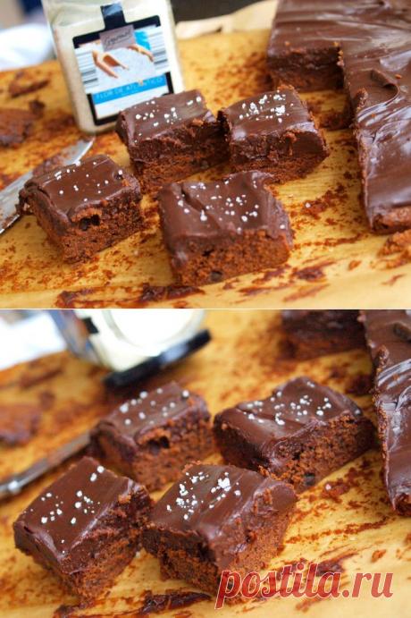 Брауни с кофейным ганашем.