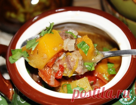 Стью из говядины с мускатной тыквой – кулинарный рецепт